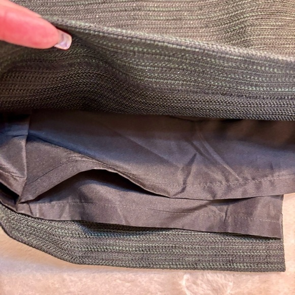 Ann Taylor Factory Skirt Sz 4P Petite Charcoal Grey Textured Shimmer Lined - Picture 3 of 10